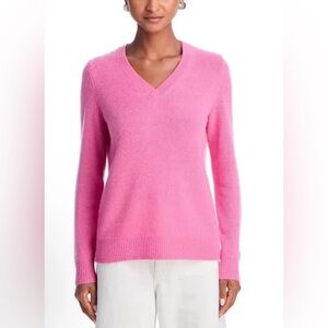 C by Bloomingdale’s Cashmere Sweater V-Neck Long Sleeve Women Size Small NEW